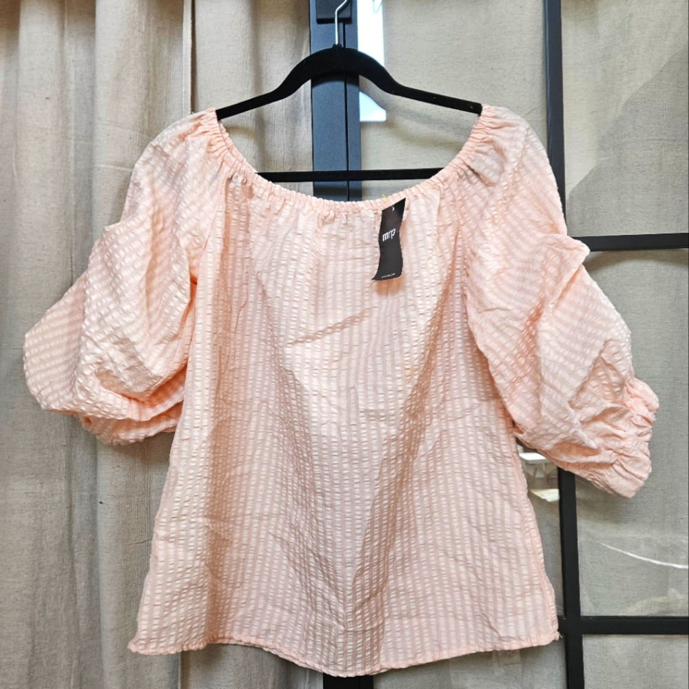 Peach Off-Shoulder Women's Top